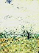 Carl Larsson korsbarsblom-kvinna i landskap Spain oil painting artist